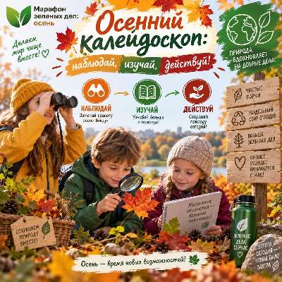 Природоохранная кампания «Осенний калейдоскоп: наблюдай, изучай, действуй!»