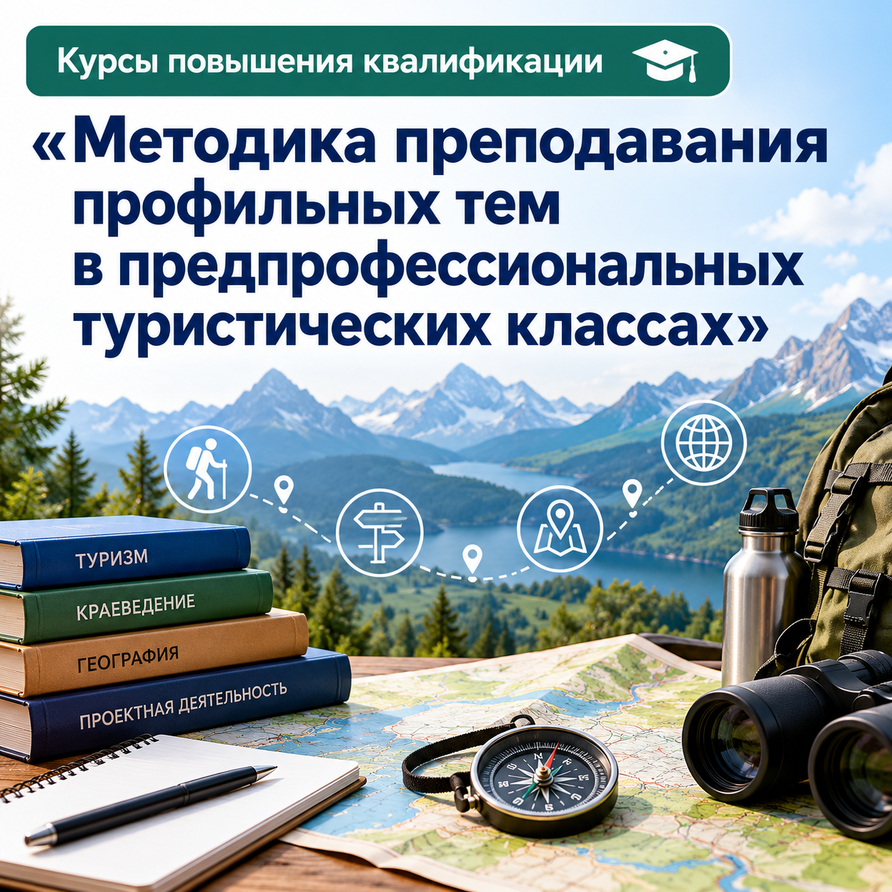 Курсы повышения квалификации "Методика преподавания профильных тем в предпрофессиональных туристических классах" - РЕГИСТРАЦИЯ ПРОДЛЕНА